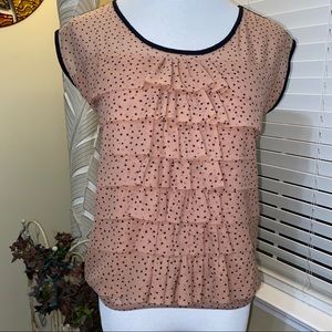 Loft Black Polka Dot Blouse